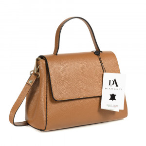 Geanta dama din piele naturala DiAmanti Salvini Maro Coniac